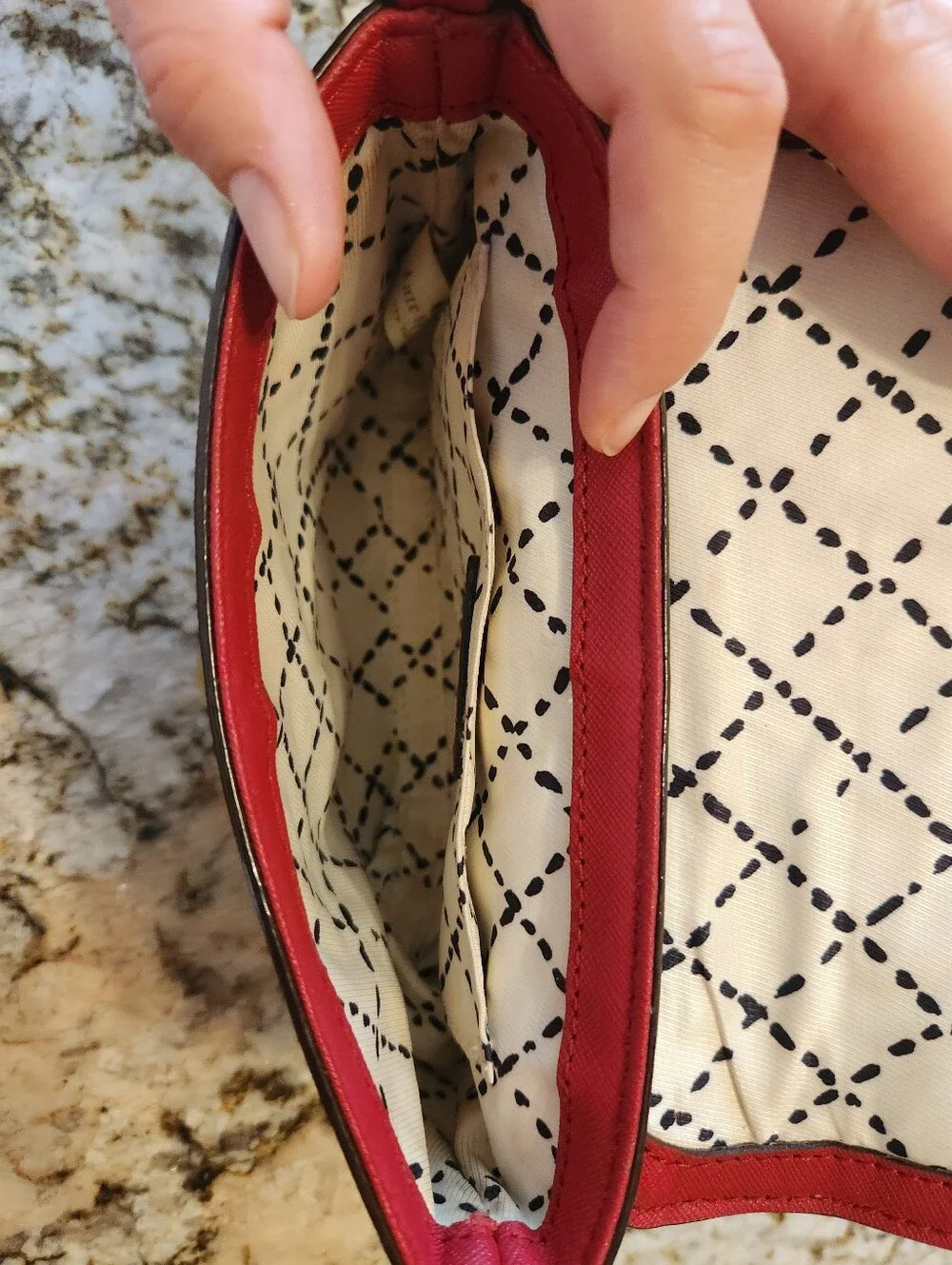 Kate Spade New York Newbury Lane Sally Crossbody Red, Saffiano Leather EUC Purse